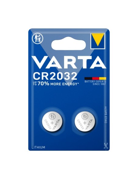 Pilas de botón CR-2032 Litio 3V (2 ud.)