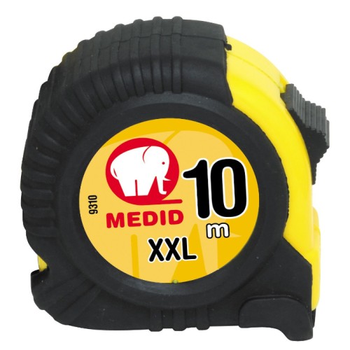 Flexómetro XXL con funda de goma ABS + elastollan 10 m x 25 mm