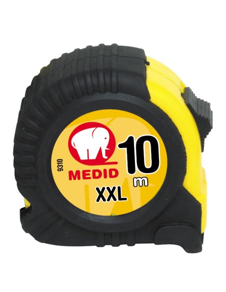 Flexómetro XXL con funda de goma ABS + elastollan 10 m x 25 mm