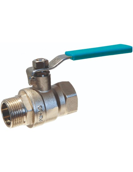 Válvula esfera PN30 M-200 M-H 1/2" inoxidable maneta azul