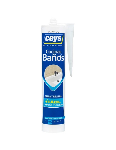 Sellador acrílico cocinas y baños blanco 280ml