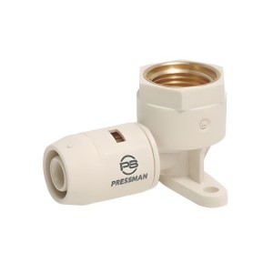 Codo placa PushFIT 20 mm x 1/2"