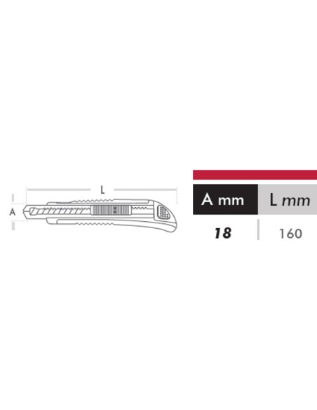 Cutter simple con tornillo de bloqueo 18mm