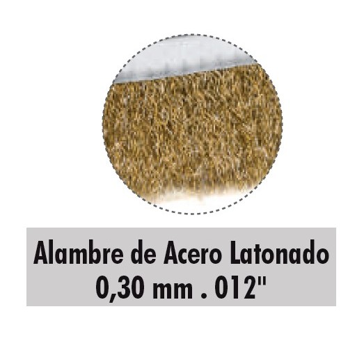 Cepillo con mango de plástico y alambre de latón 250mm