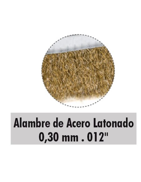 Cepillo con mango de plástico y alambre de latón 250mm