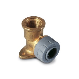 Codo placa polibutileno 15 mm - H1/2"