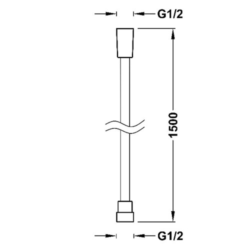 Flexo de ducha satinado acabado oro rosa 1,50m