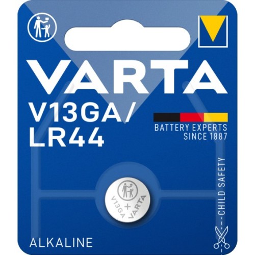 Pila de botón alcalina V13GA/LR44