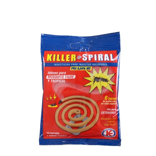 Bengala insecticida Killer Spiral (10 ud. + soporte)