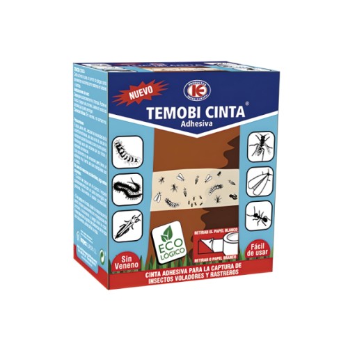 Cinta adhesiva para insectos Temobi 5mx5cm