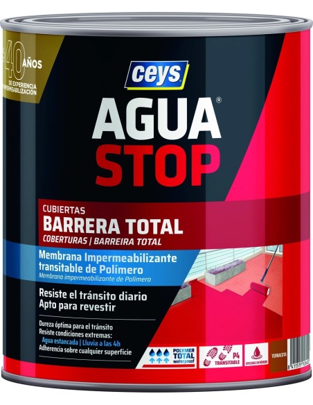 Impermeabilizante AguaStop barrera total terracota 1kg