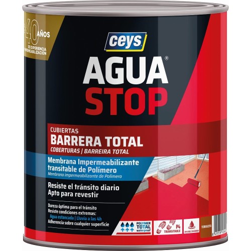 Impermeabilizante AguaStop barrera total rojo 1kg