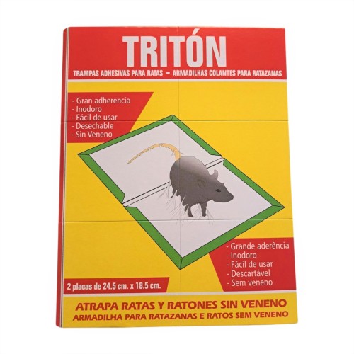 Trampas ashesivas para ratas Tritón (2 ud.)