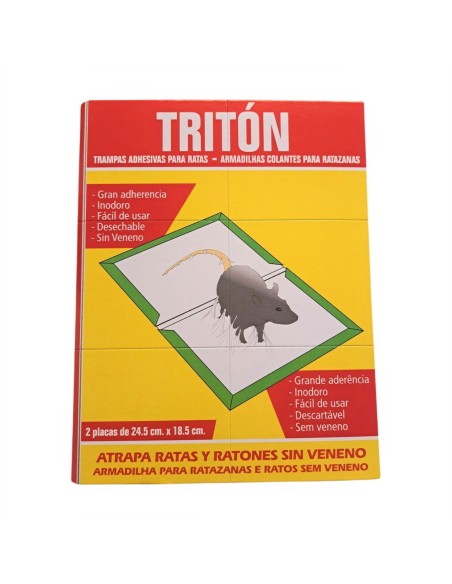 Trampas ashesivas para ratas Tritón (2 ud.)