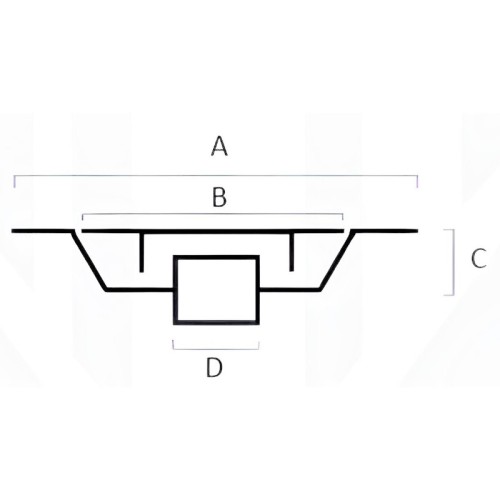 Sumidero sifónico aluminio 10x10 ø40