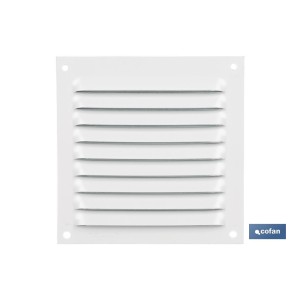 Rejilla de ventilación aluminio blanco 150x150mm