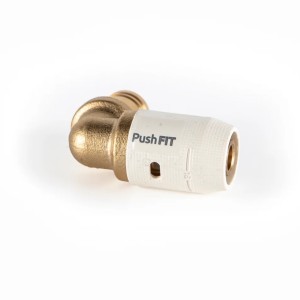 Codo adaptador PushFIT latón 25 mm