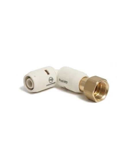 Codo tuerca loca PushFIT HH 16 mm x1/2"