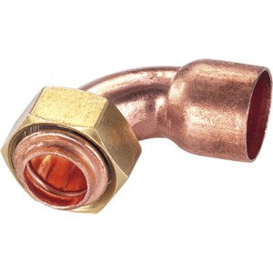 Racor loco curvo con cuello 14 mm x 1/2"