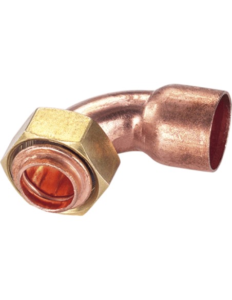 Racor loco curvo con cuello 14 mm x 1/2"