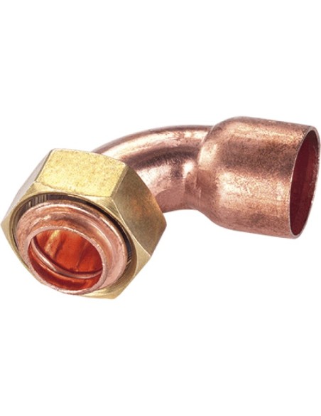 Racor loco curvo con cuello 16 mm x 1/2"