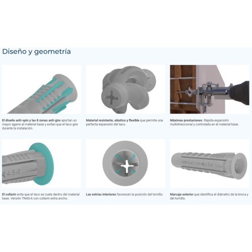 Caja tacos nylon ø14x70 (20 un.)
