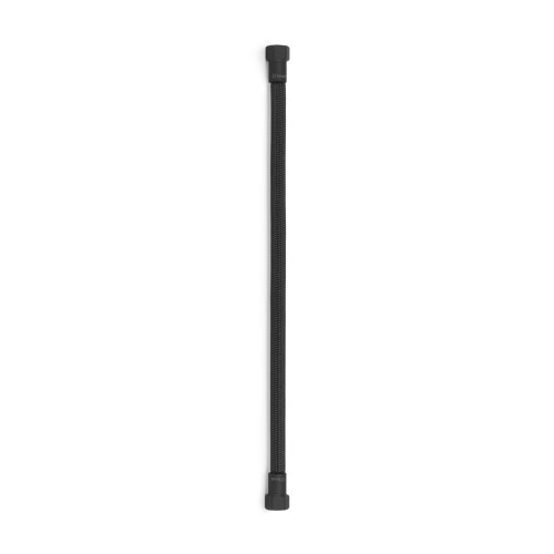 Latiguillo TAQ PREMIUM trenzado negro racorería negro mate HH 3/8" 30 cm