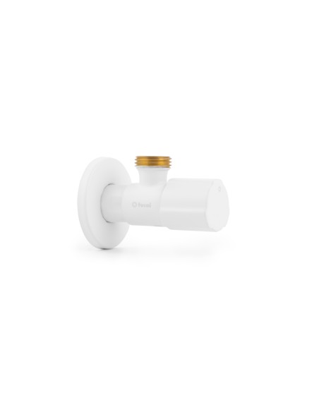 Válvula de escuadra C850 PREMIUM blanco mate macho-macho 1/2" x 3/8"