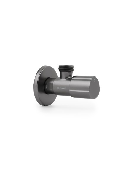 Válvula de escuadra C850 PREMIUM acero negro macho-macho 1/2" x 3/8"