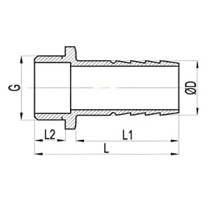 Entronque manguera de latón M 3/8"x10mm 2