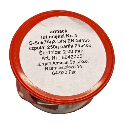 Soldadura estaño plata 3% 2mm 250gr