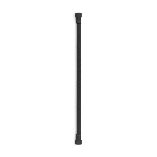Latiguillo TAQ PREMIUM trenzado negro racorería negro mate HH 3/8" 50 cm
