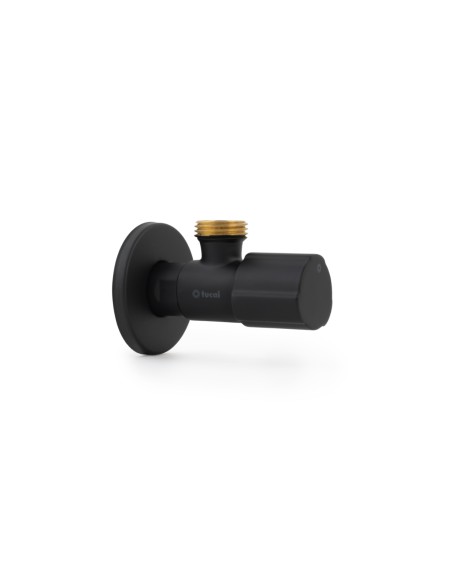 Válvula de escuadra C850 PREMIUM negro mate macho-macho 1/2" x 1/2"