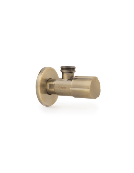 Válvula de escuadra C850 PREMIUM bronce envejecido macho-macho 1/2" x 1/2"