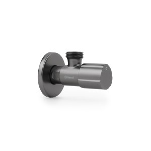 Válvula de escuadra C850 PREMIUM acero negro macho-macho 1/2" x 1/2"