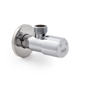 Válvula de escuadra C850 PREMIUM cromado macho-macho 1/2" x 3/8"