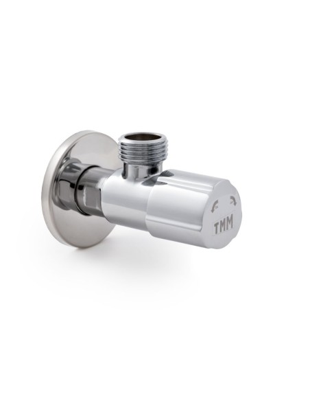 Válvula de escuadra C850 PREMIUM cromado macho-macho 1/2" x 3/8"
