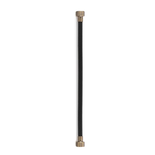 Latiguillo TAQ PREMIUM trenzado negro racorería bronce envejecido HH 1/2" 40 cm