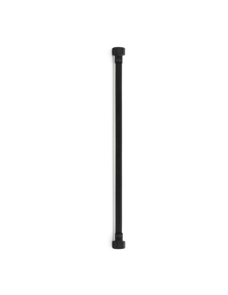 Latiguillo TAQ PREMIUM trenzado negro racorería negro mate HH 1/2" 40 cm
