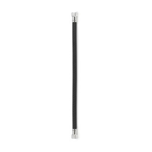 Latiguillo TAQ PREMIUM trenzado negro racorería cromada HH 3/8" 50 cm