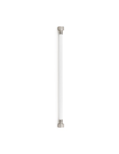 Latiguillo TAQ PREMIUM trenzado blanco racorería acero HH 1/2" 40 cm