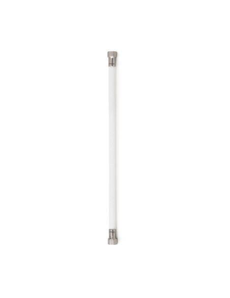 Latiguillo TAQ PREMIUM trenzado blanco racorería acero HH 3/8" 40 cm