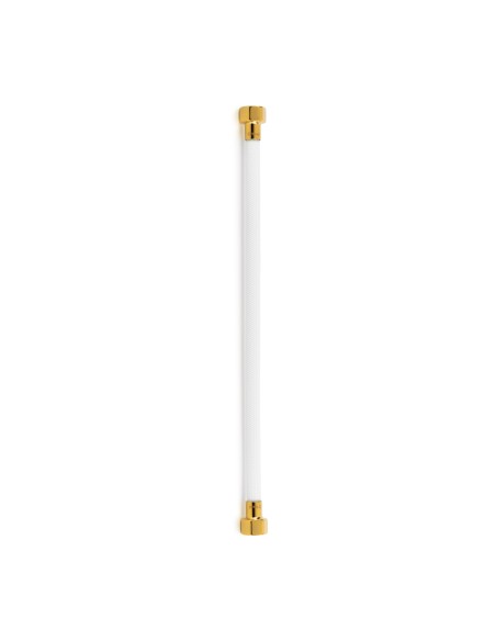Latiguillo TAQ PREMIUM trenzado blanco racorería oro HH 1/2" 40 cm