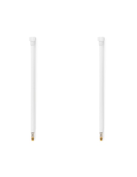 Latiguillos para grifo TAQ PREMIUM trenzado blanco racorería blanco mate H1/2"-M10x1 50 cm (PACK 2 ud.)