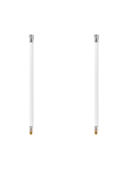 Latiguillos para grifo TAQ PREMIUM trenzado blanco racorería cromada H3/8"-M10x1 40 cm (PACK 2 ud.)