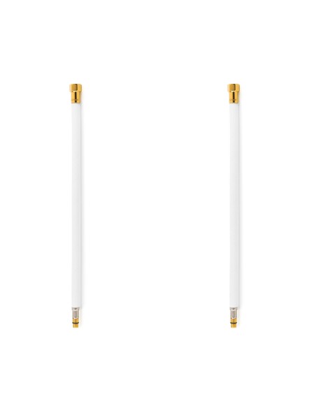 Latiguillos para grifo TAQ PREMIUM trenzado blanco racorería oro H3/8"-M10x1 40 cm (PACK 2 ud.)