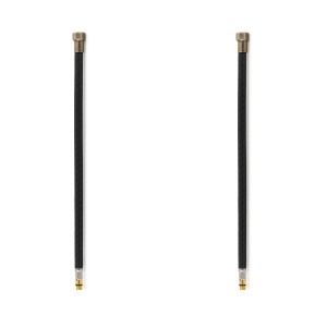 Latiguillos para grifo TAQ PREMIUM trenzado negro racorería bronce envejecido H3/8"-M10x1 40 cm (PACK 2 ud.)
