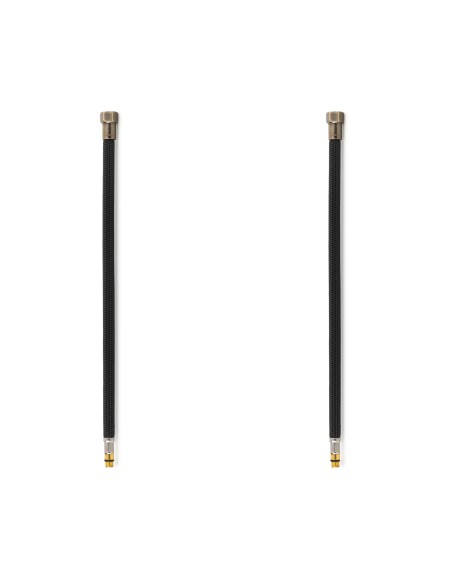 Latiguillos para grifo TAQ PREMIUM trenzado negro racorería bronce envejecido H3/8"-M10x1 40 cm (PACK 2 ud.)