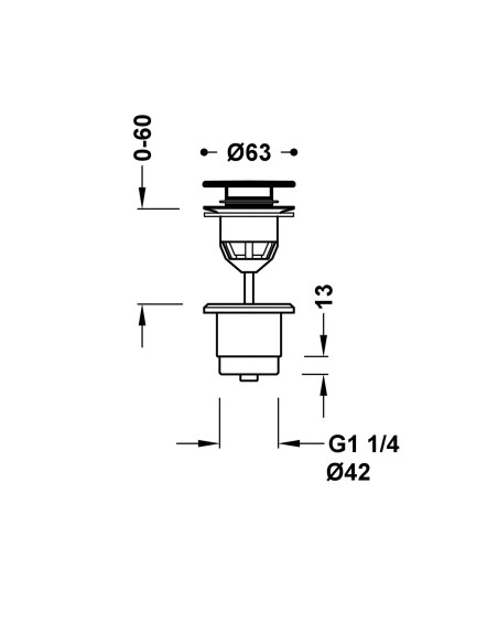 Válvula de desagüe Click-Clack Simple-Rapid para lavabo con opción siempre abierta acabado oro rosa