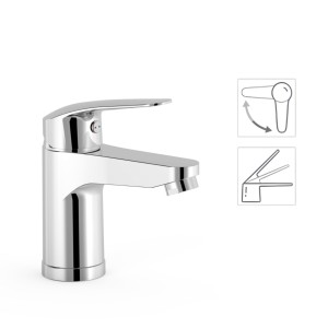 Grifo Base-Tres Plus monomando ecoeficiente para lavabo